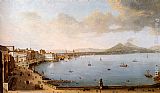 Famous Santa Paintings - View Of Naples From The Strada Di Santa Lucia